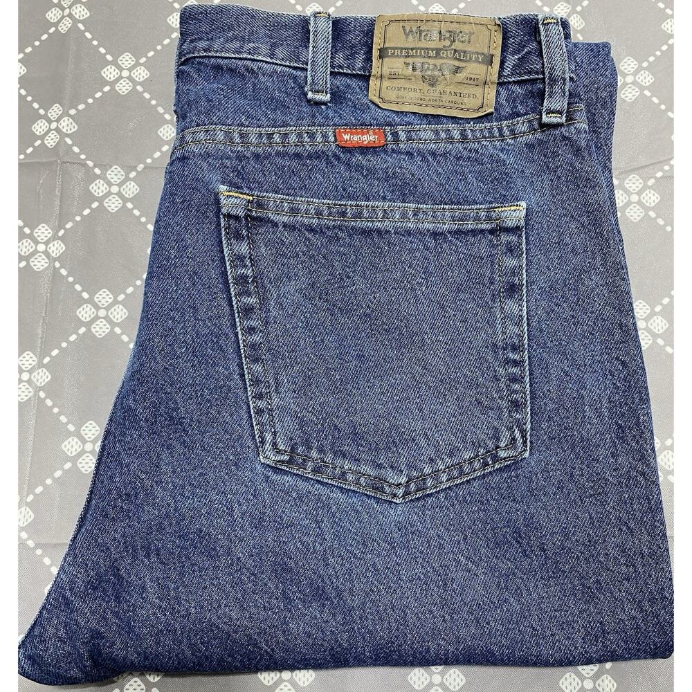 Wrangler Jeans Mens Sz 38x29 Denim Blue Regular Fit Designer Dad Jeans Y2K A8